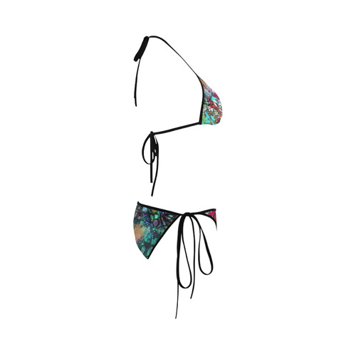 Graffiti Wall and Paint Splatter Custom Bikini Swimsuit