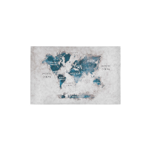 world map OCEANS and continents Area Rug 2'7"x 1'8‘’