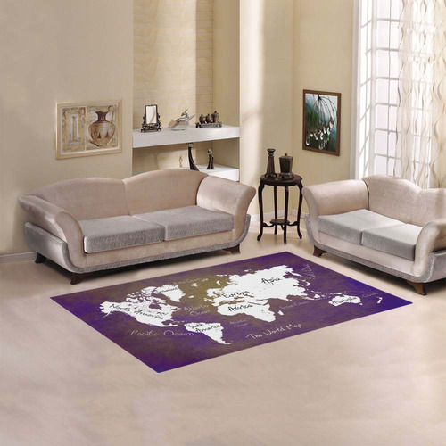 world map Area Rug 5'x3'3''