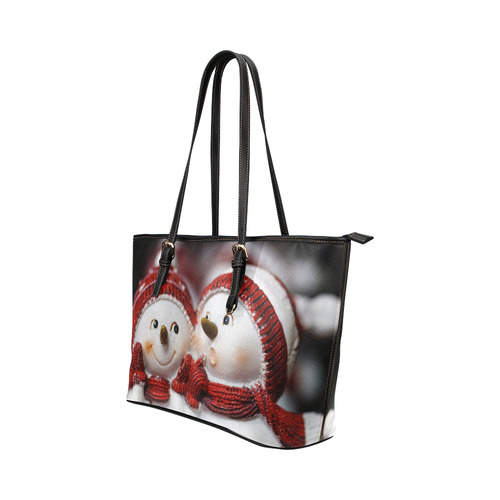 Snowman20161001 Leather Tote Bag/Large (Model 1651)