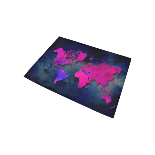 world map 14 Area Rug 5'3''x4'