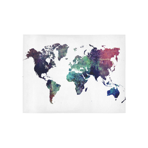 world map 12 Area Rug 5'3''x4'