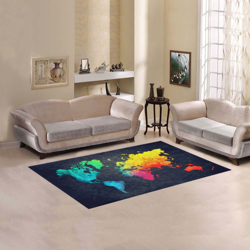 world map Area Rug 5'x3'3''