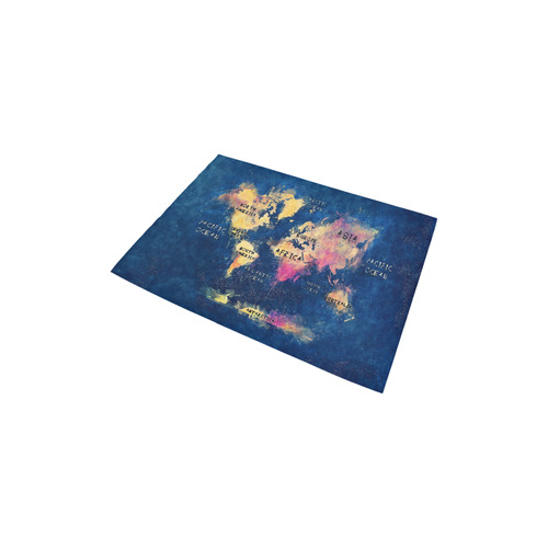 world map oceans and continents Area Rug 2'7"x 1'8‘’