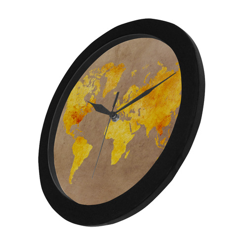 world map 23 Circular Plastic Wall clock