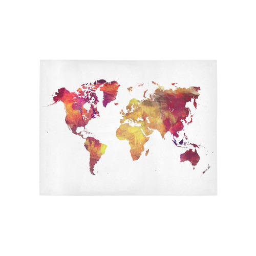 world map 13 Area Rug 5'3''x4'