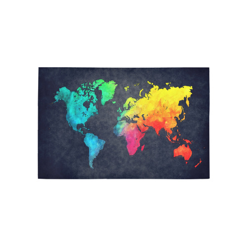 world map Area Rug 5'x3'3''