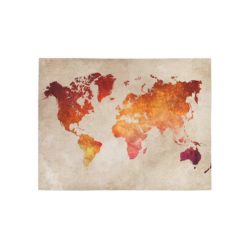 world map 33 Area Rug 5'3''x4'