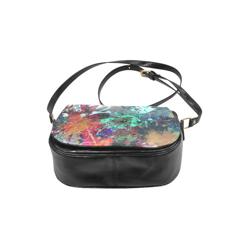 Graffiti Wall and Paint Splatter Classic Saddle Bag/Small (Model 1648)