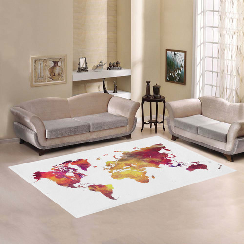 world map 13 Area Rug7'x5'