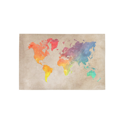 world map Area Rug 5'x3'3''