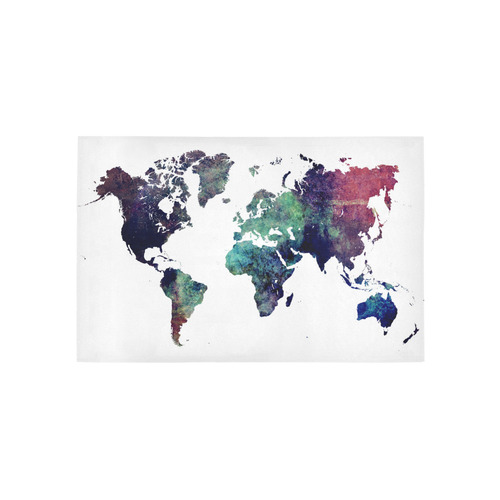 world map 12 Area Rug 5'x3'3''