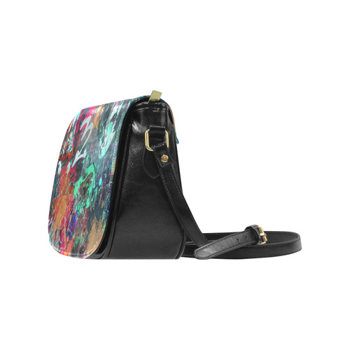 Graffiti Wall and Paint Splatter Classic Saddle Bag/Small (Model 1648)