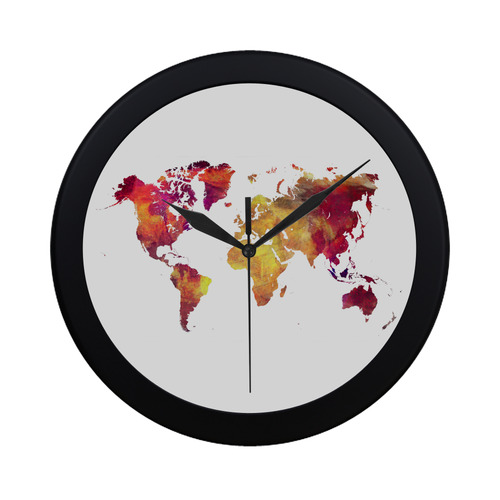 world map 13 Circular Plastic Wall clock