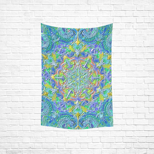 mandala oct 2016-3 Cotton Linen Wall Tapestry 40"x 60"