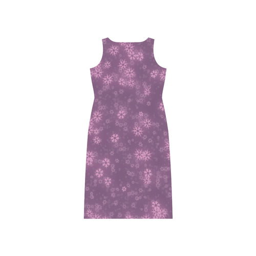 Snow stars lilac Phaedra Sleeveless Open Fork Long Dress (Model D08)