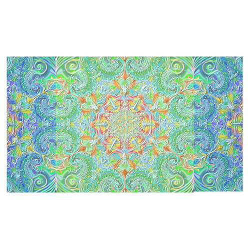 mandala oct 2016-2 Cotton Linen Tablecloth 60"x 104"