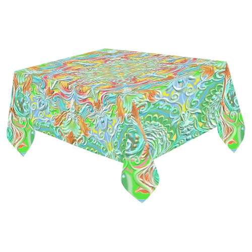 mandala oct 2016-2 Cotton Linen Tablecloth 52"x 70"