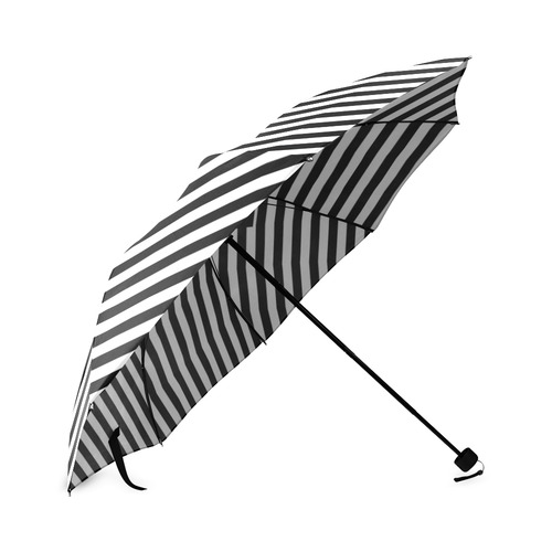 Black and White Prisoner Uniform Foldable Umbrella (Model U01)