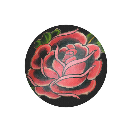 Rose Tattoo Vintage Floral Flower Art Round Mousepad