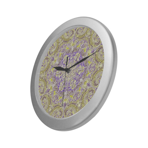 mandala oct 2016-7 Silver Color Wall Clock