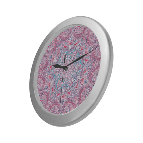 mandala oct 2016-8 Silver Color Wall Clock