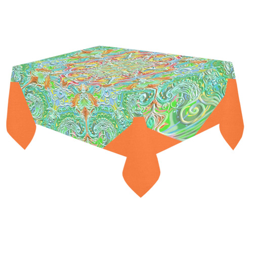 mandala oct 2016-2 Cotton Linen Tablecloth 60"x 84"
