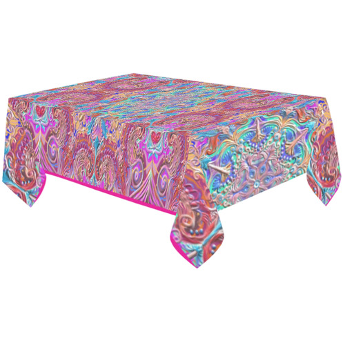 mandala oct 2016-1 Cotton Linen Tablecloth 60"x120"