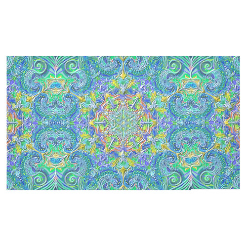 mandala oct 2016-3 Cotton Linen Tablecloth 60"x 104"