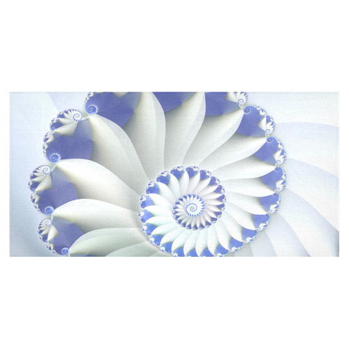 Blue Sea Shell Beautiful Fractal Art Cotton Linen Tablecloth 60"x120"