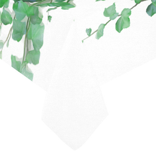 Watercolor Ivy - Vines Cotton Linen Tablecloth 60"x120"