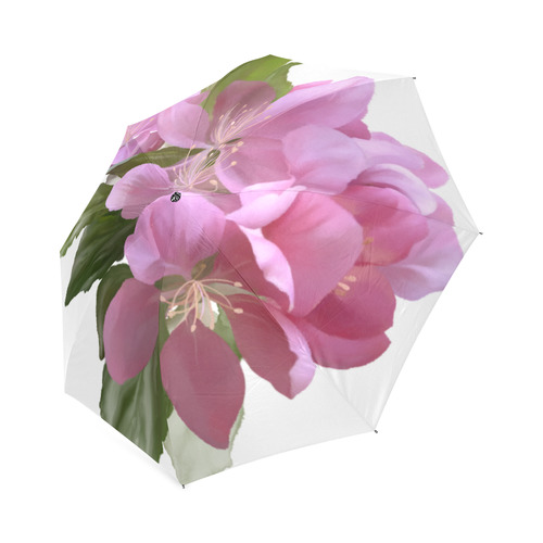 Pink Blossom Branch, watercolors Foldable Umbrella (Model U01)