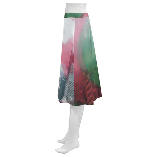 NYC Algeria Panorama Mnemosyne Women's Crepe Skirt (Model D16)