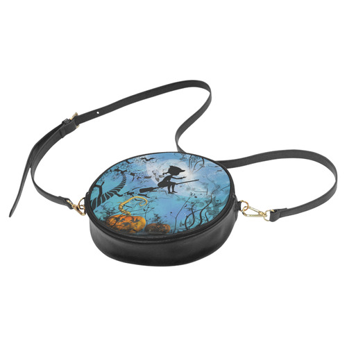 Cute flying witch Round Sling Bag (Model 1647)