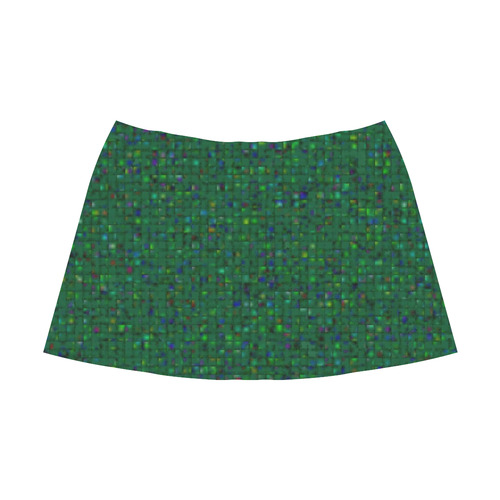 Antique Texture Green Mnemosyne Women's Crepe Skirt (Model D16)