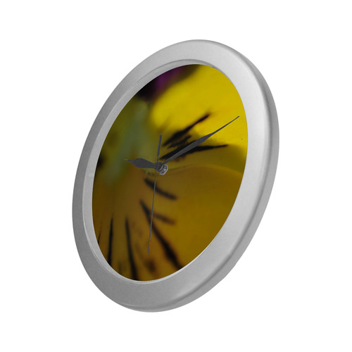 Glorious Yellow Silver Color Wall Clock