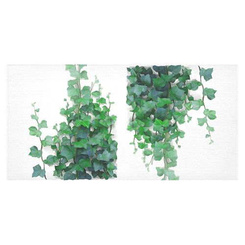 Watercolor Ivy - Vines Cotton Linen Tablecloth 60"x120"