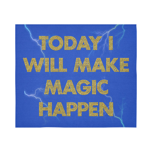 today i will make magic happen Cotton Linen Wall Tapestry 60"x 51"