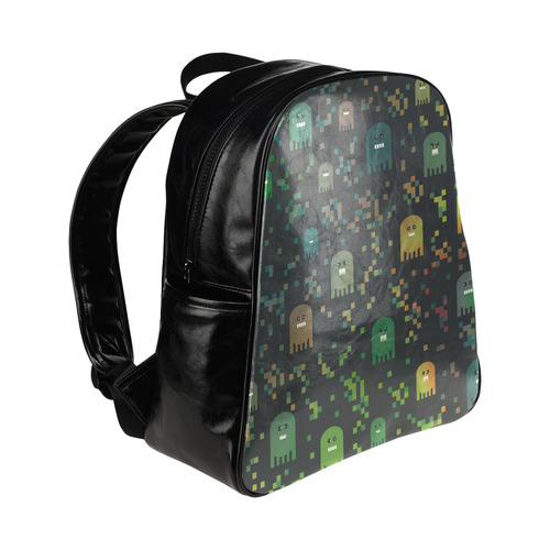 Pac Video Game Men Multi-Pockets Backpack (Model 1636)