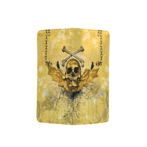 Awesome skull in golden colors Men's Clutch Purse （Model 1638）