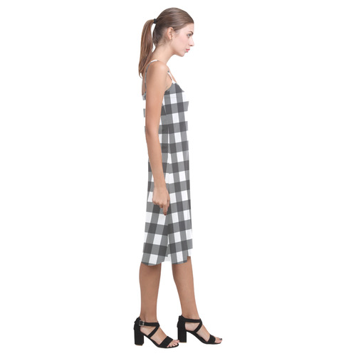 gray plaid Alcestis Slip Dress (Model D05)