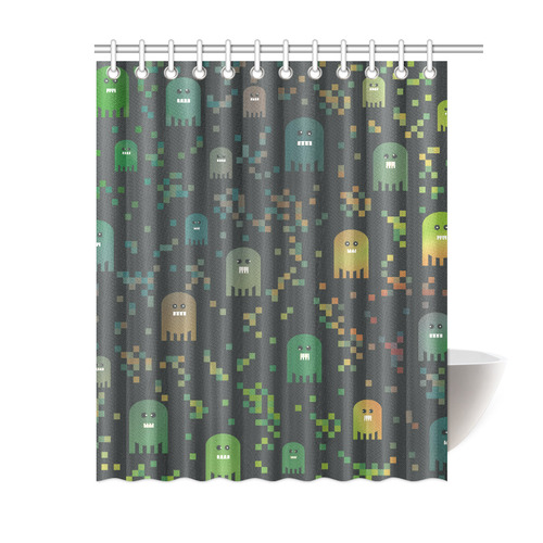 Pac Video Game Men Shower Curtain 60"x72"