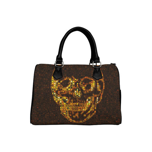 golden skull Boston Handbag (Model 1621)