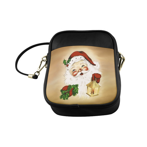 A cute Santa Claus with a mistletoe and a latern Sling Bag (Model 1627)