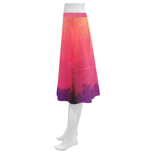 Orange Pink Purple Sunset Mnemosyne Women's Crepe Skirt (Model D16)