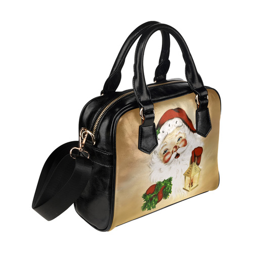 A cute Santa Claus with a mistletoe and a latern Shoulder Handbag (Model 1634)