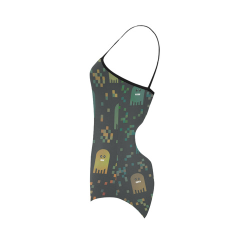 Pac Video Game Men Strap Swimsuit ( Model S05)