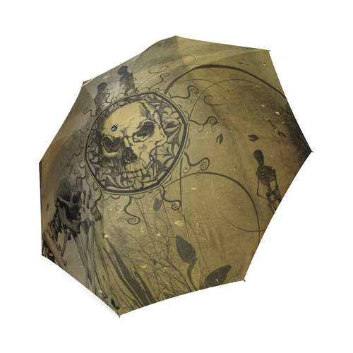 Amazing skull with skeletons Foldable Umbrella (Model U01)