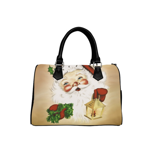 A cute Santa Claus with a mistletoe and a latern Boston Handbag (Model 1621)