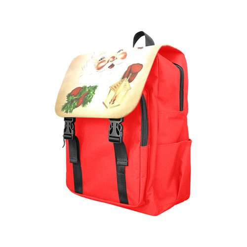 A cute Santa Claus with a mistletoe and a latern Casual Shoulders Backpack (Model 1623)